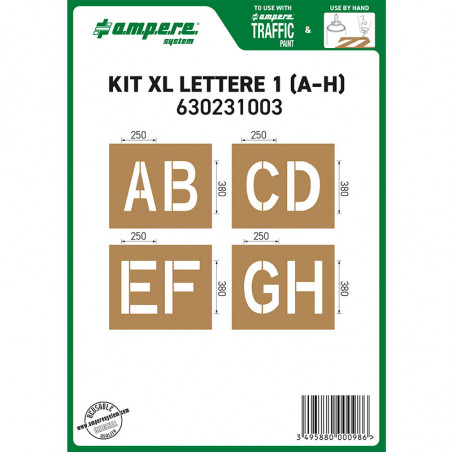 Kit XL Lettere 1 (A-H)