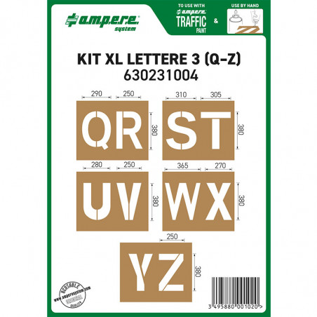 Kit XL Lettere 3 (Q-Z)
